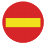Signes routiers en PVC circulaire interdits
