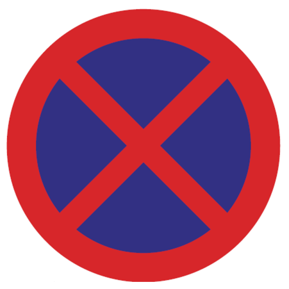 PVC-Straßenschilder Haltestellen und Parken verboten