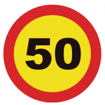 Sinais de estrada Limite de PVC 50km