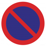 Señales Viales PVC Azul Prohibido