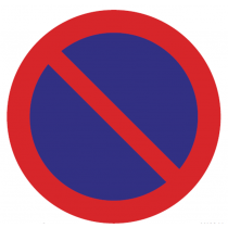 Blue PVC-Straßensignale verboten