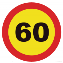 PVC-Straßensignale 60km