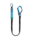 Elastic tape absorber with 1 integrated steel carabiner IRUDEK 382