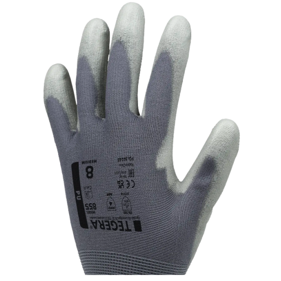 Gloves for high-precision work with PU-coated palm TEGERA 855 (12 pairs)