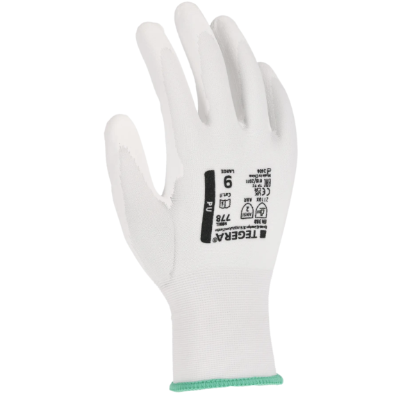 Gants pour travaux de précision revêtement en PU TEGERA 778 (6 paires)