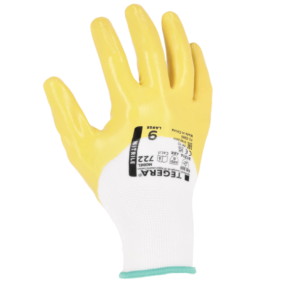 Luvas de nitrilo hidrofugadas, repelentes ao óleo TEGERA 722 (12 pares)