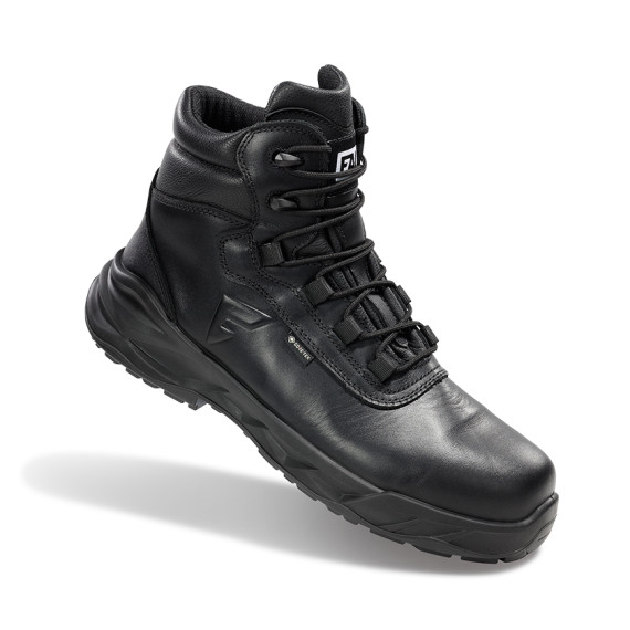 Botas de seguridad en piel flor negra hidrofugada SB+SRC+E+WRU+P+CI+WR EN20345 Fal Gore-Tex GTX800 OHMIO TOP