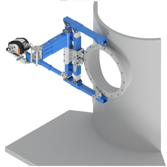 Bras extensible pour point d'ancrage Side Entry PT + Base CLAMP-ON IRUDEK