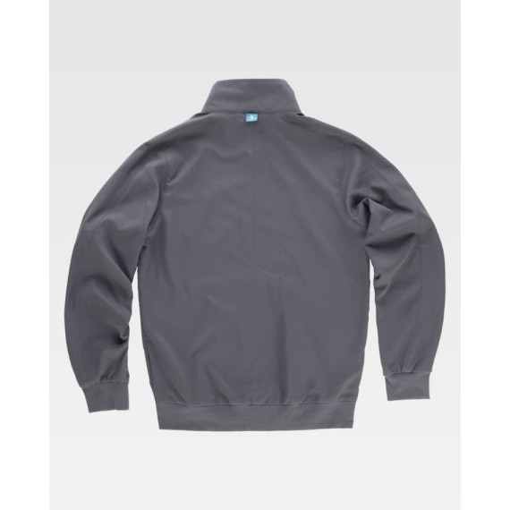 Chaqueta de cuello alto en tejido de microfibra elástico bidireccional B9135 WORKTEAM