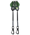 Anticaída retráctil doble, con correas de 2,40 m y absorbedor de energía en bolsa dorsal SPILO-S2 KRATOS SAFETY