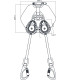Anticaída retráctil doble, con correas de 2,40 m y absorbedor de energía en bolsa dorsal SPILO-S2 KRATOS SAFETY