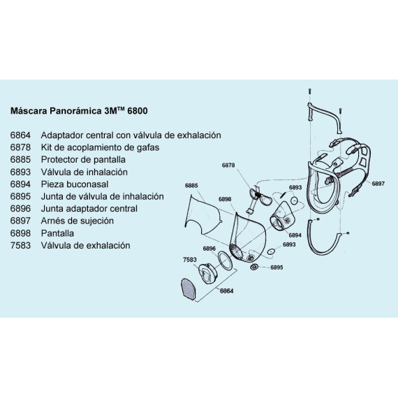 Vollmaske 6700 - Elastomer (4 Masken)