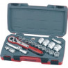 Juego de llaves de vaso Mecca Pro 1/2", 12 puntos 21 piezas T1221 TENG TOOLS