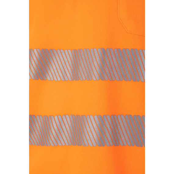 Fluorescent cotton short sleeve polo Reflatex RS with reflective strips Series 305522 VELILLA