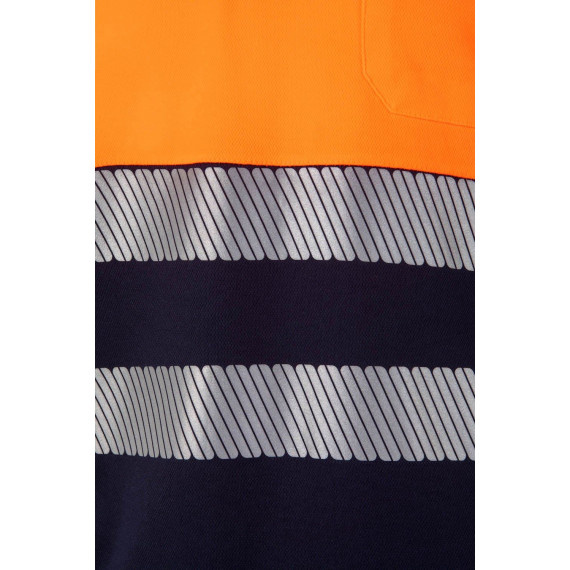 Polo in cotone bicolore ad alta visibilità manica corta Reflatex RS Serie 305523 VELILLA