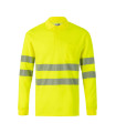 High visibility long sleeve cotton polo Reflatex RS Series 305524 VELILLA