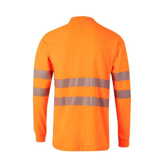 Polo in cotone ad alta visibilità a maniche lunghe Reflatex RS Serie 305524 VELILLA
