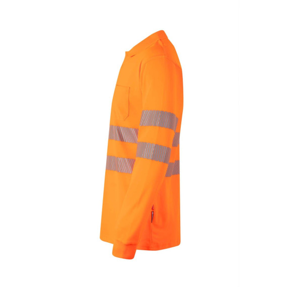High visibility long sleeve cotton polo Reflatex RS Series 305524 VELILLA