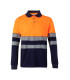 Bicolor cotton polo long sleeve Reflatex RS high visibility Series 305525 VELILLA