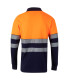 Bicolor cotton polo long sleeve Reflatex RS high visibility Series 305525 VELILLA