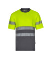 T-shirt in cotone bicolore a manica corta Reflatex RS con nastro riflettente Serie 305509 VELILLA