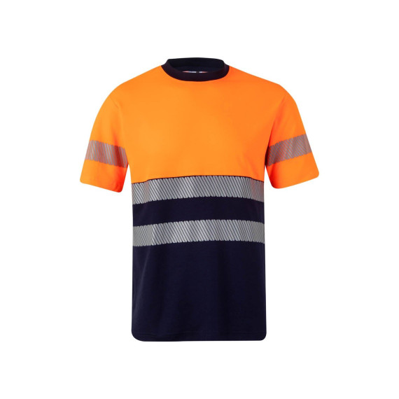 Camiseta algodón bicolor manga corta Reflatex RS con cinta reflectante Serie 305509 VELILLA