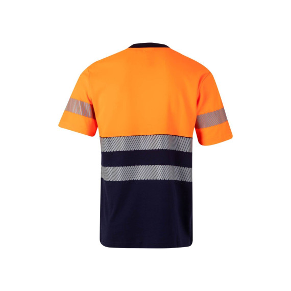 Camiseta algodón bicolor manga corta Reflatex RS con cinta reflectante Serie 305509 VELILLA