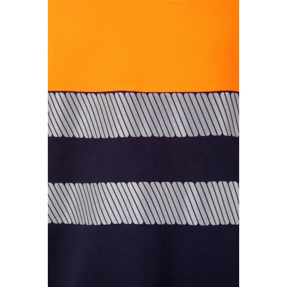 Camiseta de algodão bicolor de manga curta Reflatex RS com fita refletora Série 305509 VELILLA