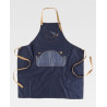 Apron with bib in denim fabric combined with canvas WORKTEAM Services M716