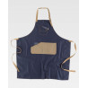 Apron with adjustable bib in canvas fabric WORKTEAM M718
