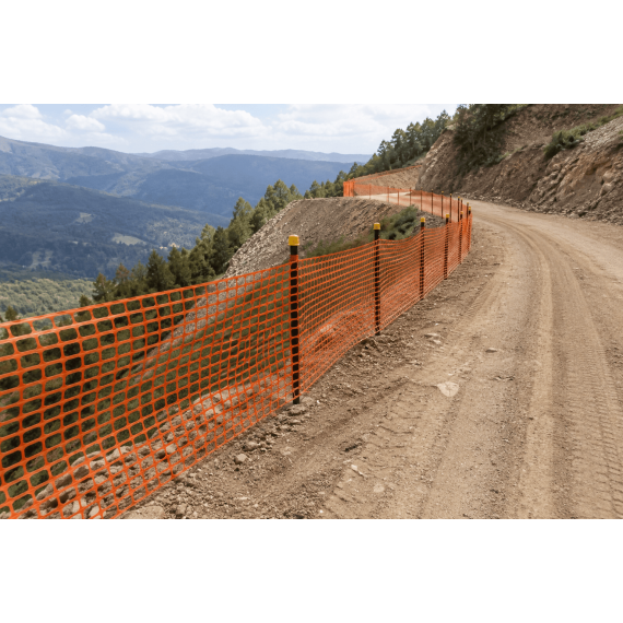 Malla de protección de obra 1 x 50 m SEKURECO