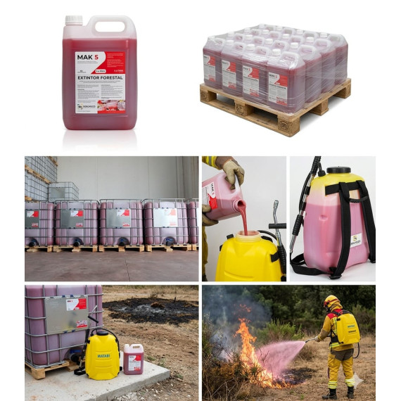 Pack de mochila extintor forestal y retardante de incendios forestales MAK5