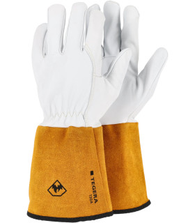 Robuste Schweißhandschuhe aus Rindsleder Tegera 130A (12 Paare)