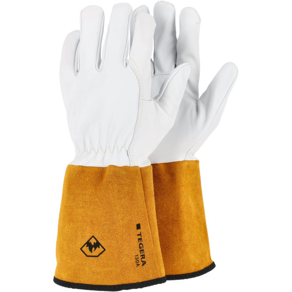 Gant de soudure robuste en cuir pleine fleur Tegera 130A (12 paires)