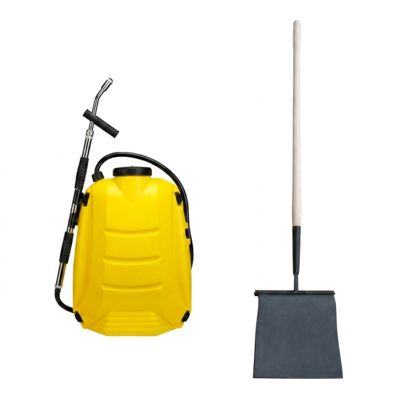 Pack de batefuegos con mango madera y mochila extintor forestal para incendios forestales