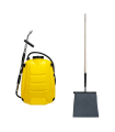 Pack de batefuegos con mango madera y mochila extintor forestal para incendios forestales