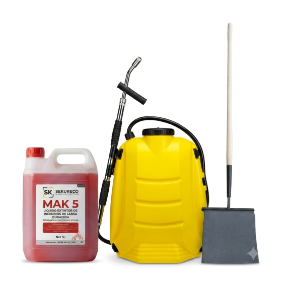 copy of Pack de batefuegos forestal con mango fijo y mochila extintor forestal