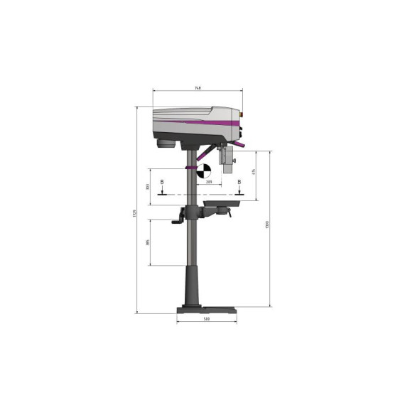 Taladro de columna y sobremesa DP 26-F - 230 V OPTIMUM