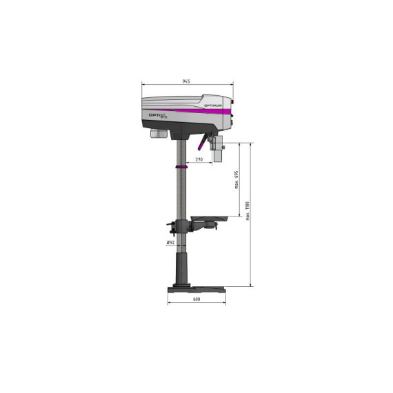 Taladro de columna y sobremesa DP 33 - 400 V OPTIMUM