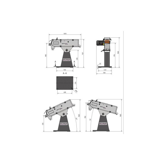 Lijadora OPTI GBS 150 OPTIMUM