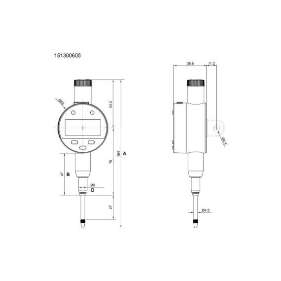 Comparador digital 0-25,4mm LIMIT