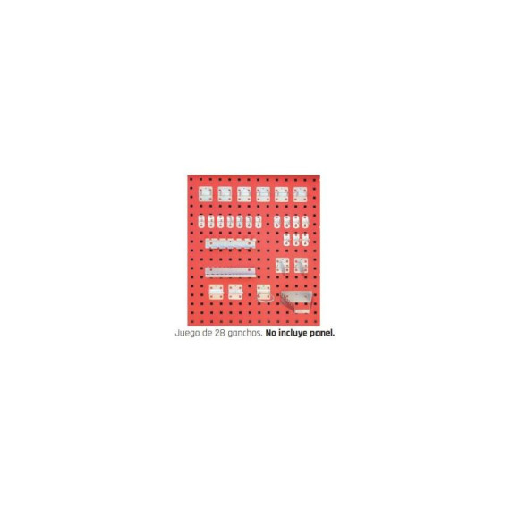Set di ganci per pannello – 28 pezzi METALWORKS