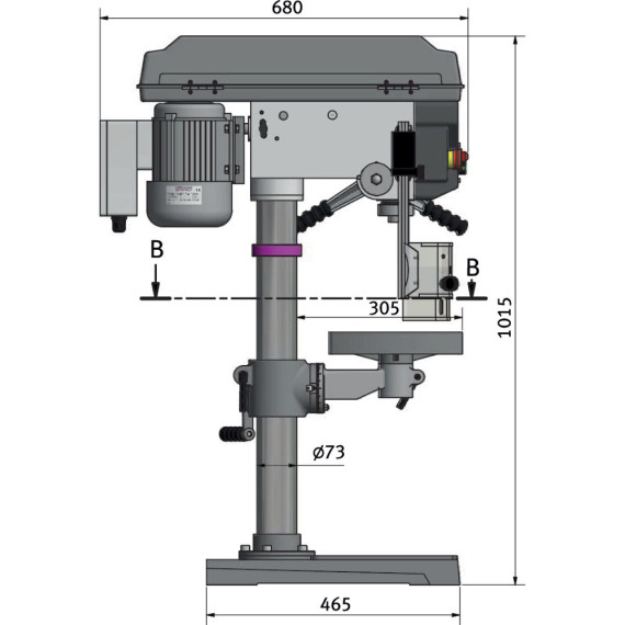 Taladro de columna y sobremesa OPTIdrill D 23Pro 1Ph OPTIMUM