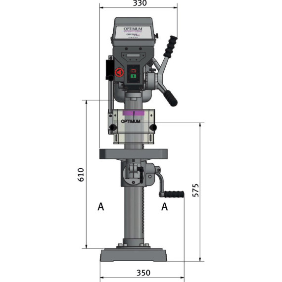 Taladro de columna y sobremesa OPTIdrill D 23Pro 1Ph OPTIMUM