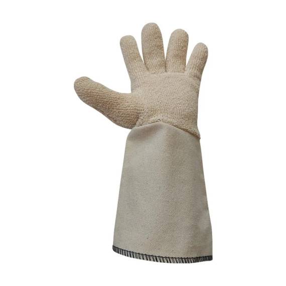 100% cotton vulcanized glove with canvas cuff size 10 - by order