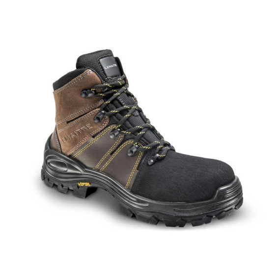 Stivali di sicurezza Trek Nero Marrone Scuro S3 Vibram LEMAITRE