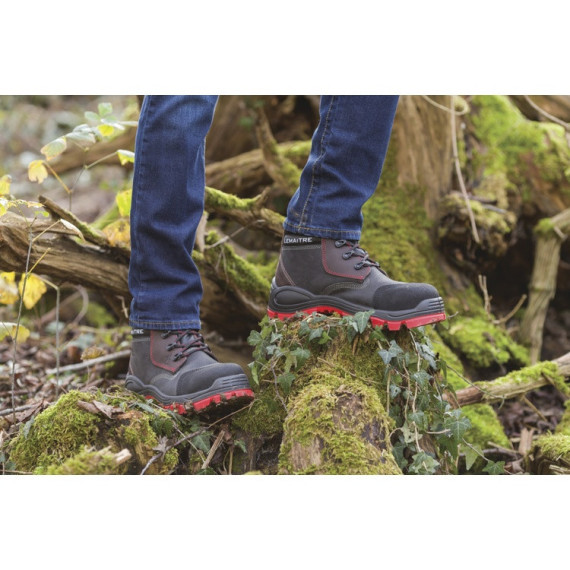 VARADERO Black S3 Safety Boots Red Sole LEMAITRE