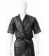 Disposable black kimono with pocket ALBA