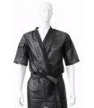 Kimono descartável preto com bolso ALBA