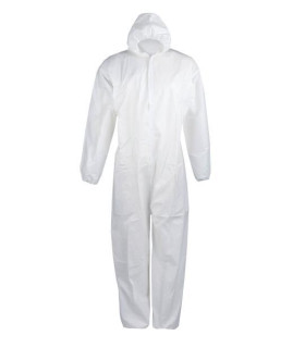 Disposable coverall with hood and zipper ALBA
